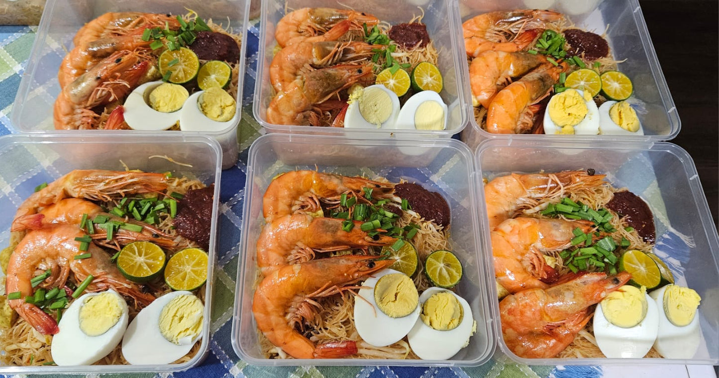 Mee Hoon Chilli Taucho with Prawns ( Mee Siam Goreng Taucho Udang ) - Pack Individually