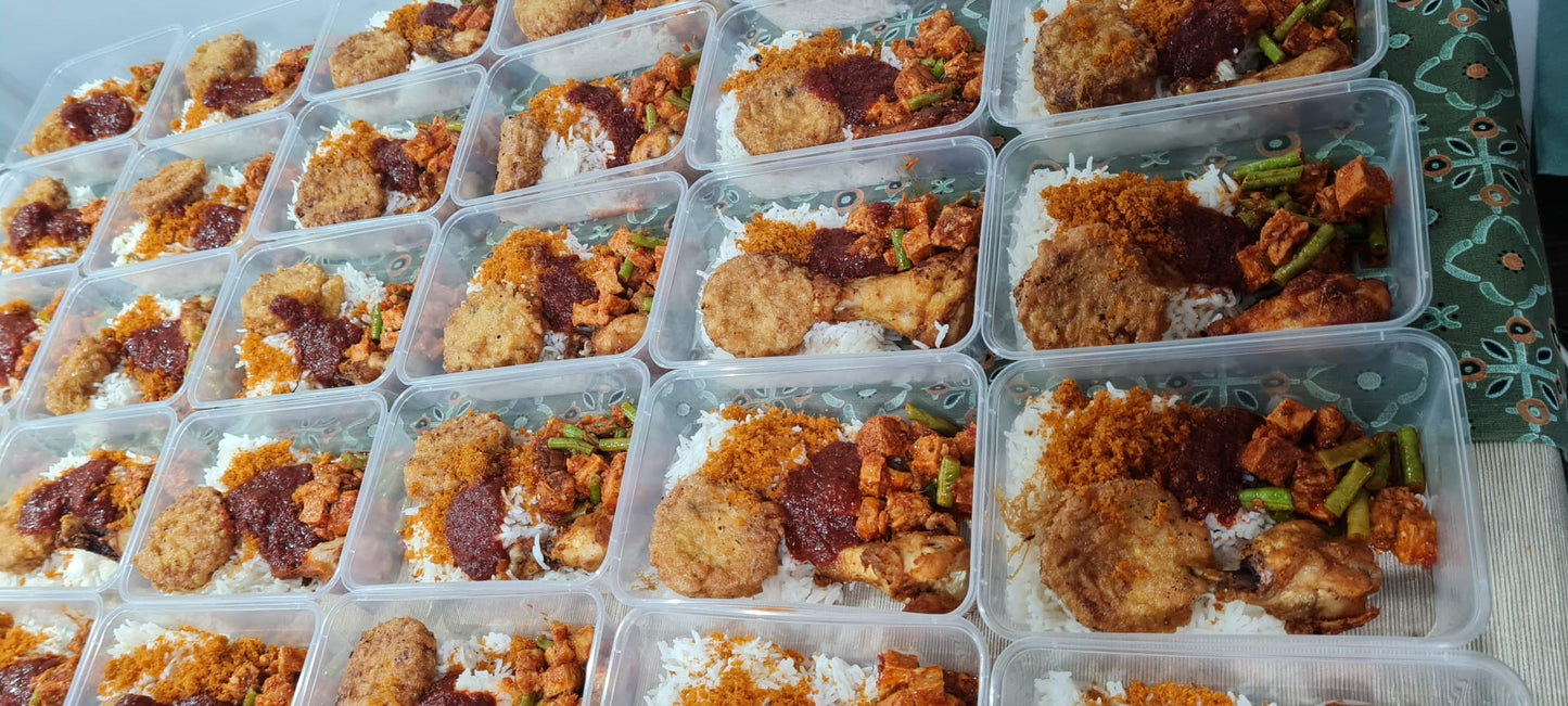 Economical Nasi Sambal Goreng - Chicken Drumlets ||| All packed in 1 Container