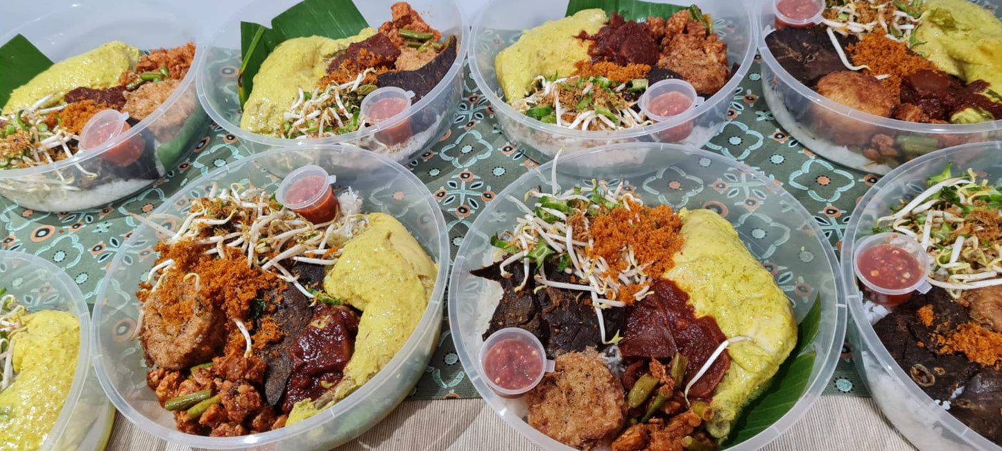 Nasi Ambeng Single Set || Chicken in Spicy Coconut Milk