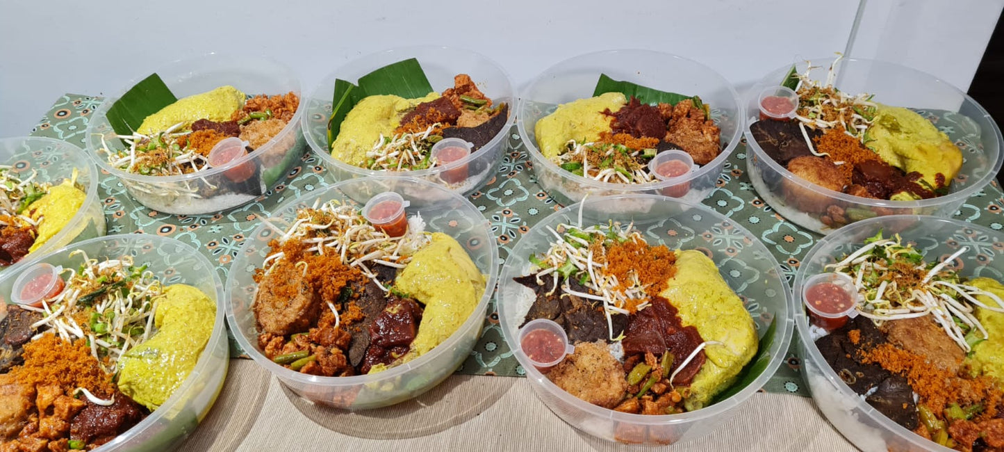 Nasi Ambeng Single Set || Chicken in Spicy Coconut Milk