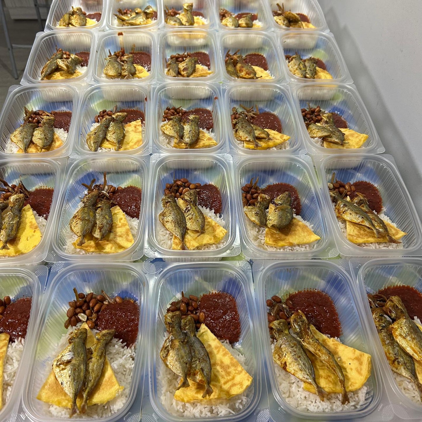 Economical Nasi Lemak with Fried Fish