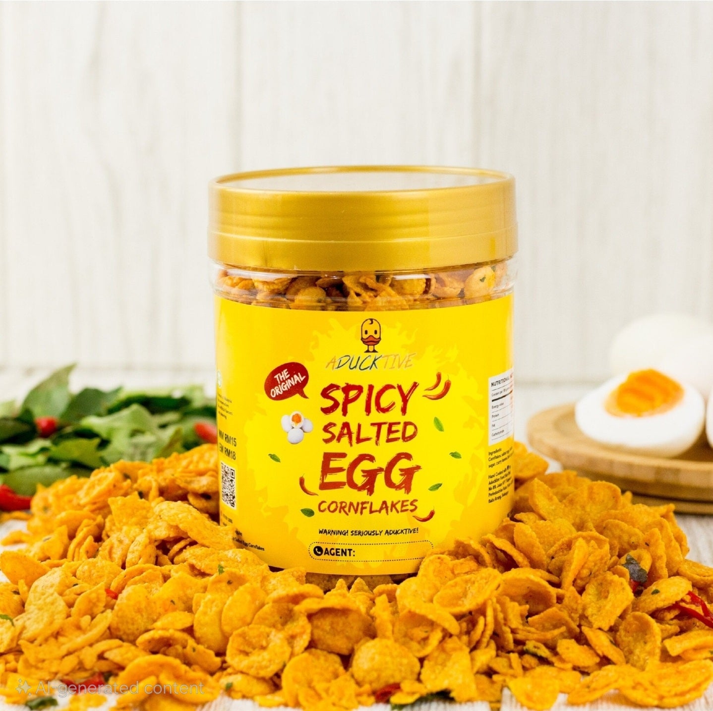 Aductive Spicy Salted Egg Cornflakes || 200g