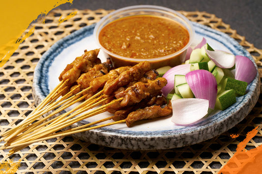 Raw Chicken Satay on Stick with Sauce / 25pcs