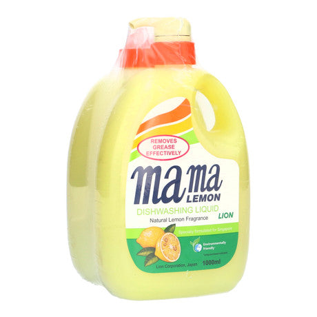 Mama Lemon Dishwashing Liquid Pump & Refill - Natural Lemon || 1000ml X 2
