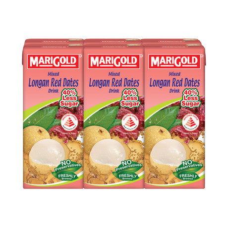 Marigold Longan Red Dates Less Sweet || 6 x 250ml