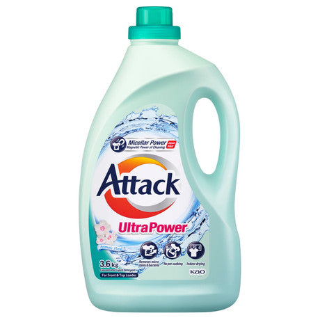 Attack Concentrated Liquid Detergent Ultra Power - Aromatic Floral  ||  3.6kg