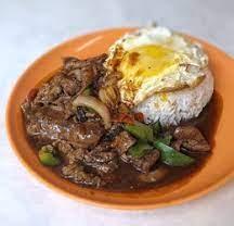 Black Pepper Sliced Beef with Sunny Side Up  |||  Packed Individually