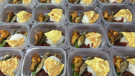 Economical Nasi Lemak ( Fried Fish & Fried Chicken Drumlets ) Single Serving