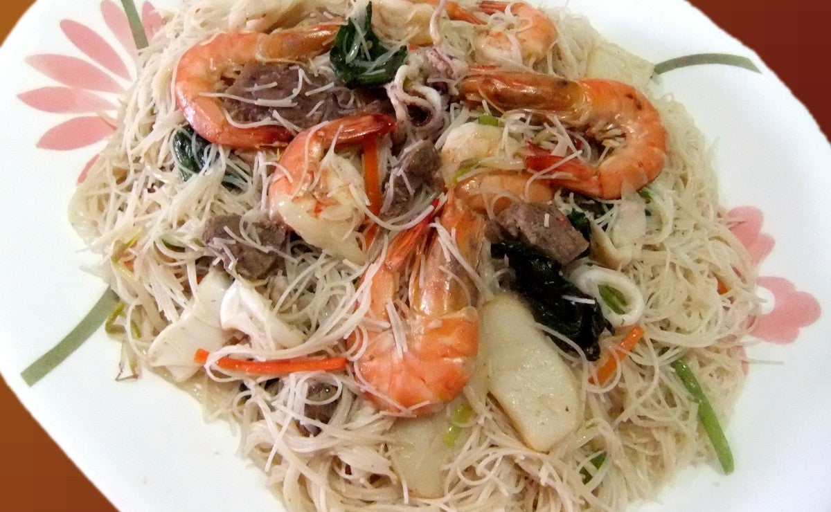 Fried Mee Hoon with Prawns - White  ( Mee Birthday ) - Pack Individually
