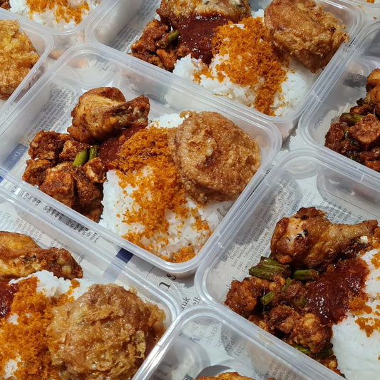 Nasi  Sambal  Goreng  Economy -  Chicken  Drumlets |||  All  packed  in  1  Container