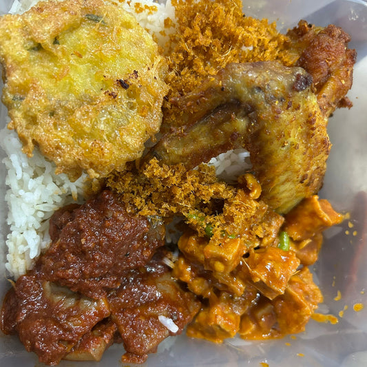 Nasi  Sambal  Goreng ||  Fried  Chicken