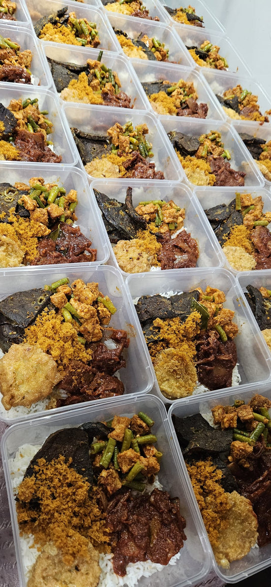 Nasi  Sambal  Goreng || Paru Goreng ( Fried Beef Lung )