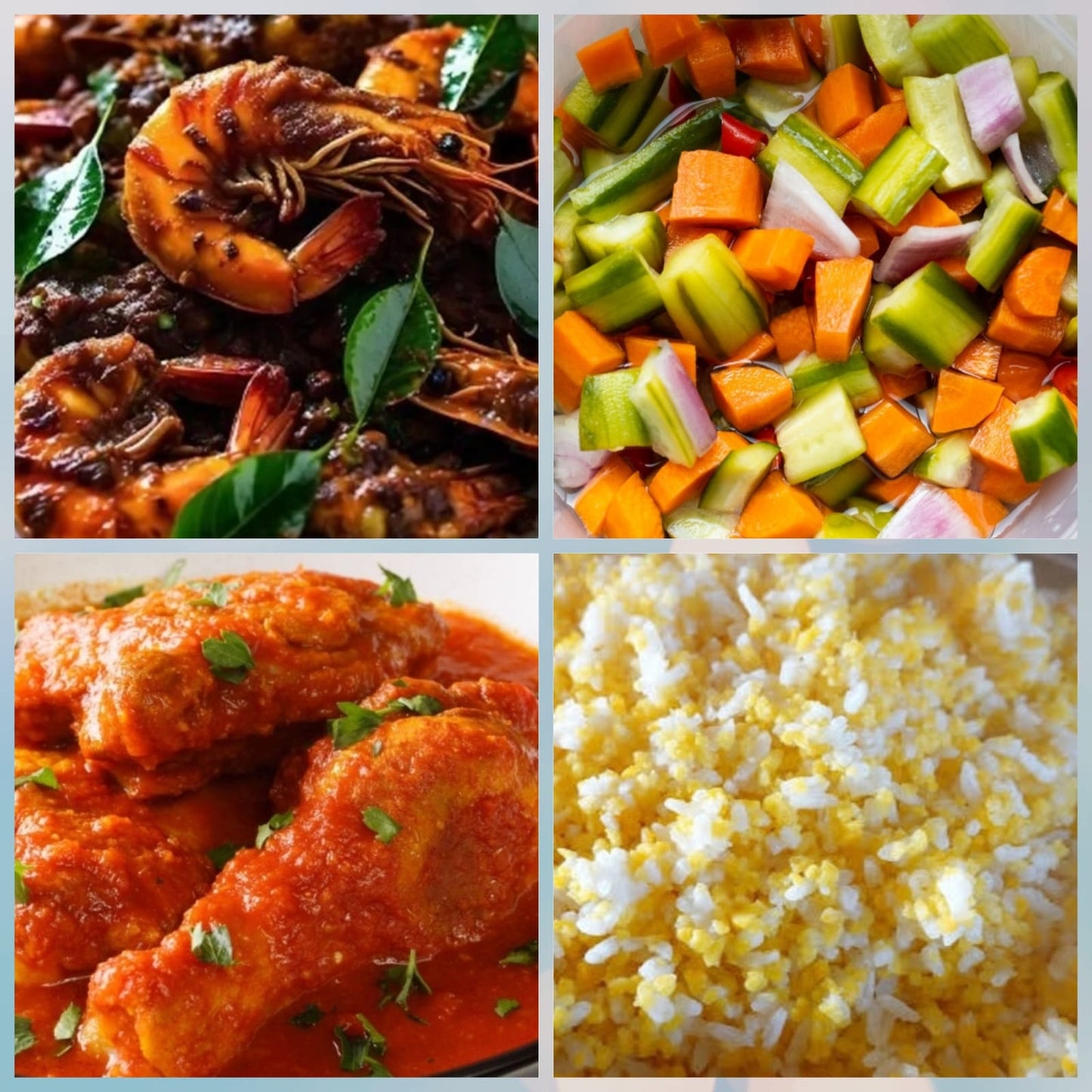 Nasi  Jagung  Set  with  Black Pepper Prawn  ||  Serves  10 - 12 pax