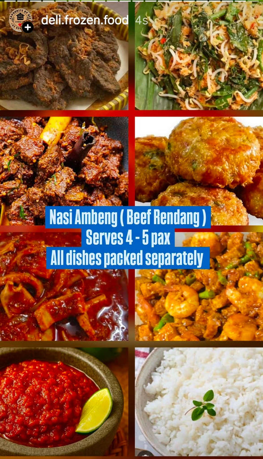 Nasi Ambeng - Beef Rendang | Serves 4 - 5 pax