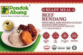 Ready Meal - Beef Rendang with Rice and Potato Cutlet / 300g