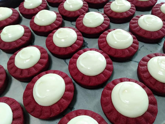 Red  Velvet  Cheese  Tarts / 50pcs (Pre-Order: 5 - 7 days)  |||  Available during Raya only