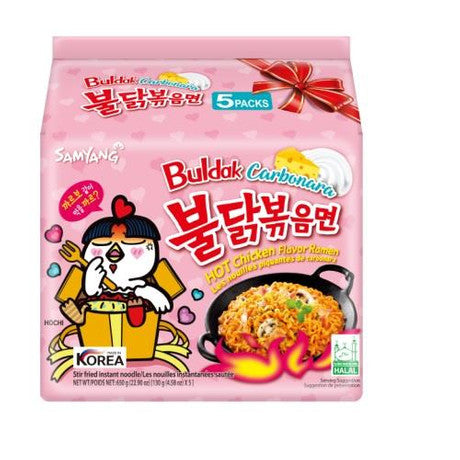 Samyang Carbonara  -  Hot Chicken Flavor Ramen (5 x 130g)