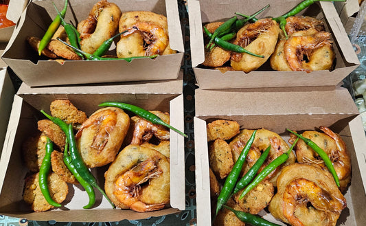 Set A ( Fried Mini Masala Vadai x 5pcs &  Fried Prawn Vadai x 3pcs )