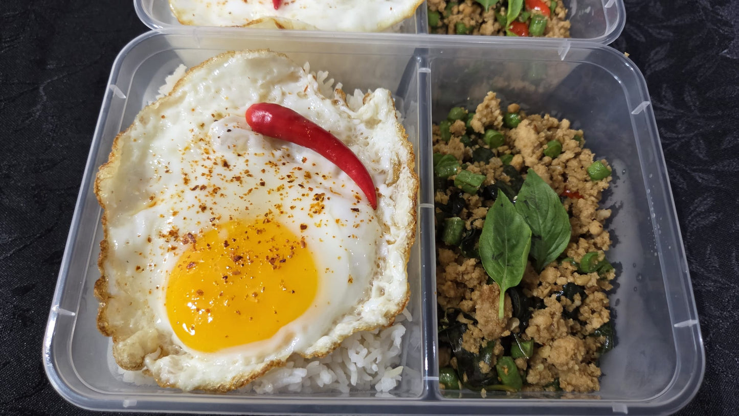 Thai Basil Minced Chicken - Pad Krapow Gai | Serves 1 pax