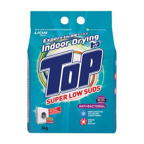 Top Super Low Suds Powder Detergent - Anti-Bacterial  ||  3.0kg