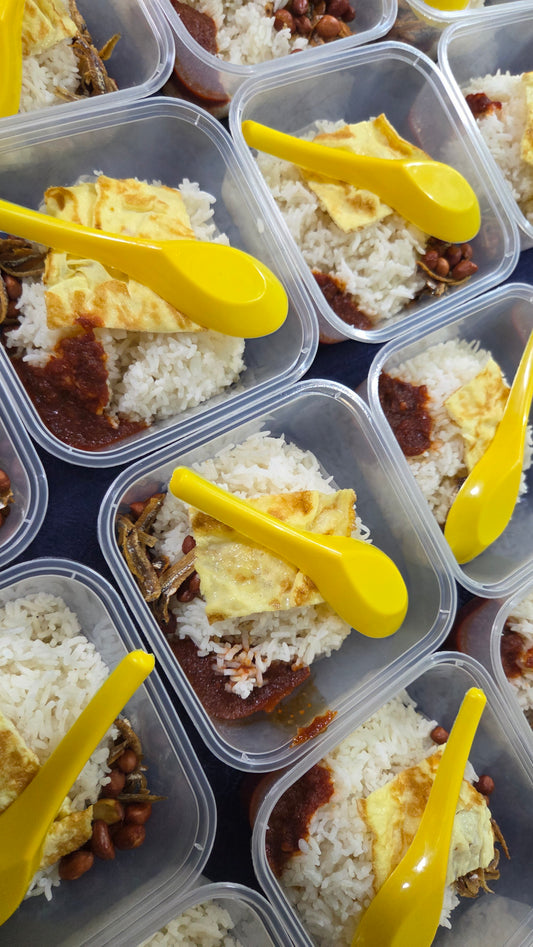 Economical Nasi Lemak Standard | Square Container - Serves 1 pax