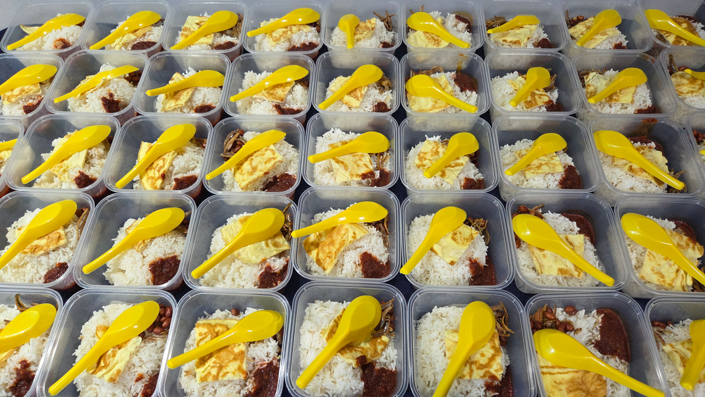 Economical Nasi Lemak Standard | Square Container - Serves 1 pax