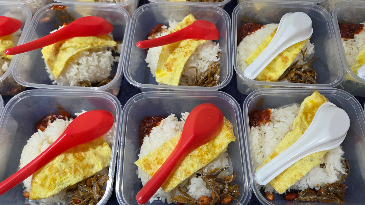 Economical Nasi Lemak Standard | Square Container - Serves 1 pax