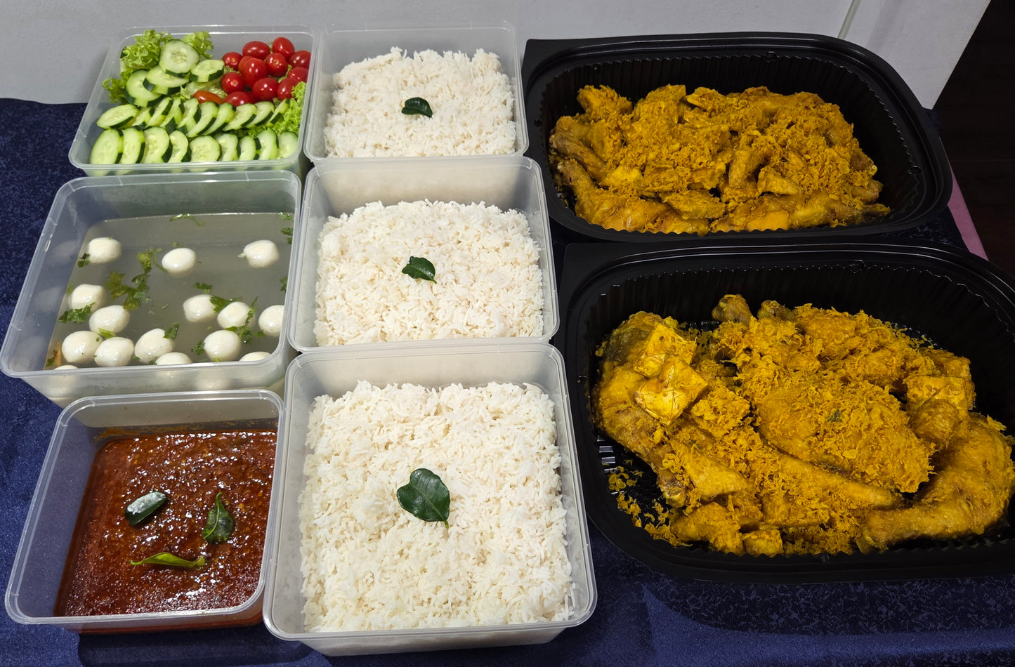 Nasi Ayam Penyet  -  Smashed Fried Chicken | Serves 10 - 12 pax
