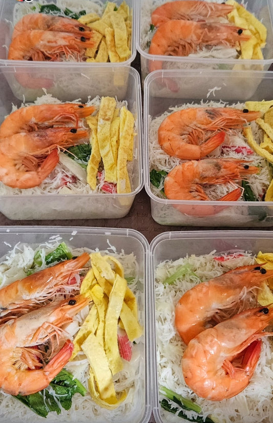 Fried Mee Hoon with Prawns - White  ( Mee Birthday ) - Pack Individually