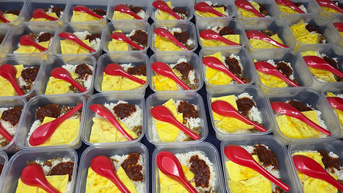 Economical Mini Nasi Lemak Standard | Mini Square Container - Serves 1 pax