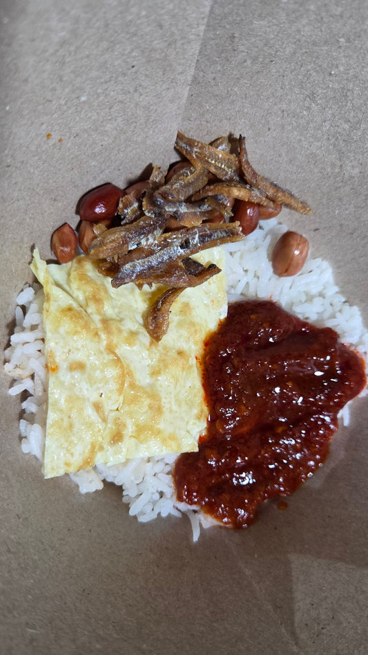 Economical Nasi Lemak Standard | Hawker Brown Paper - Serves 1 pax
