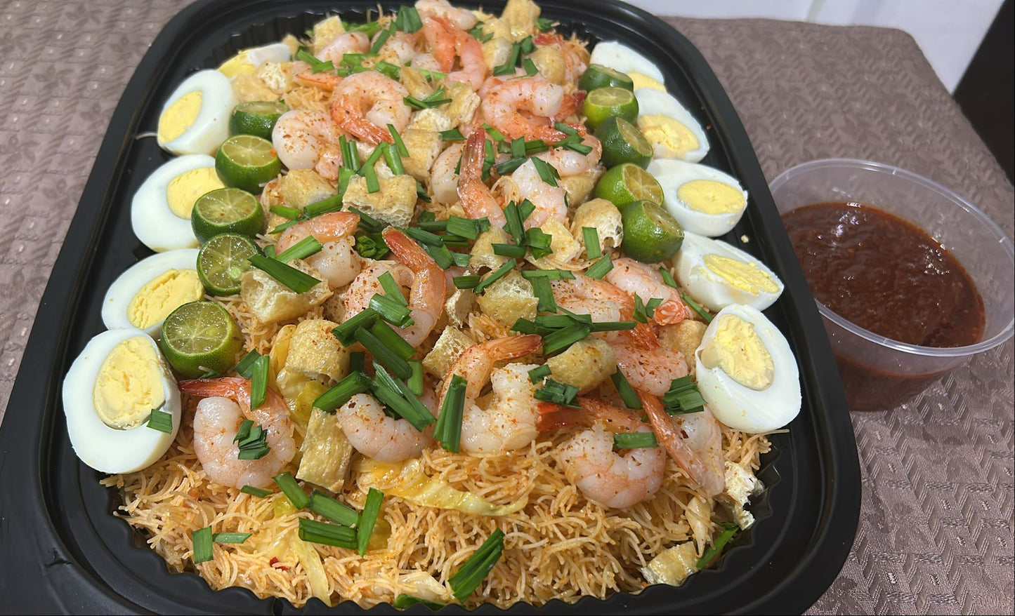 Fried  Mee  Hoon with Taucho  ||  Serves 10 - 12 pax