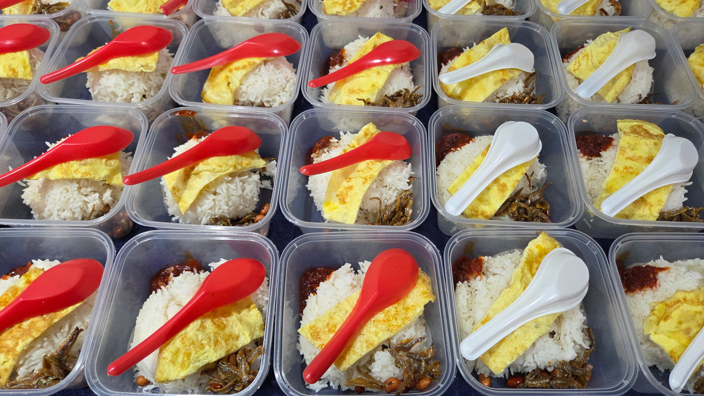Economical Nasi Lemak Standard | Square Container - Serves 1 pax
