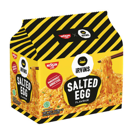 Nissin Irvins Salted Egg Instant Noodle Packet  ||  5 x 113g