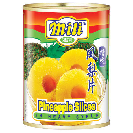 Mili  Pineapple  Slices in  Heavy  Syrup  ||  565g