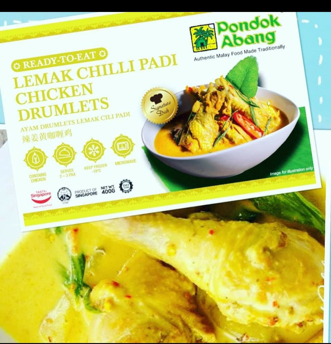 Pondok Abang - Ready to Eat Chicken Drumlets in Lemak Chilli Padi / 400g*