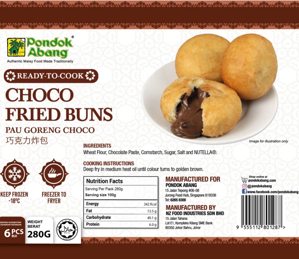 Pondok Abang - Chocolate Fried Buns (Pau Goreng Choco) / 6pcs