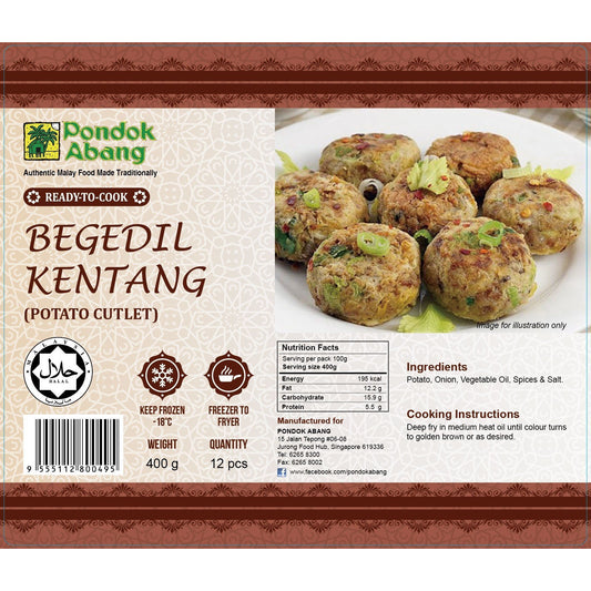 Pondok Abang - Potato Cutlet (Bagedil Kentang) / 12pcs*